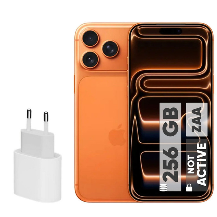 گوشی موبایل اپل مدل iPhone 17 Pro Max ZAA تک سیم کارت + eSim ظرفیت 256 گیگابایت و رم 12 گیگابایت - نات اکتیو - به همراه شارژر 20 وات اپل