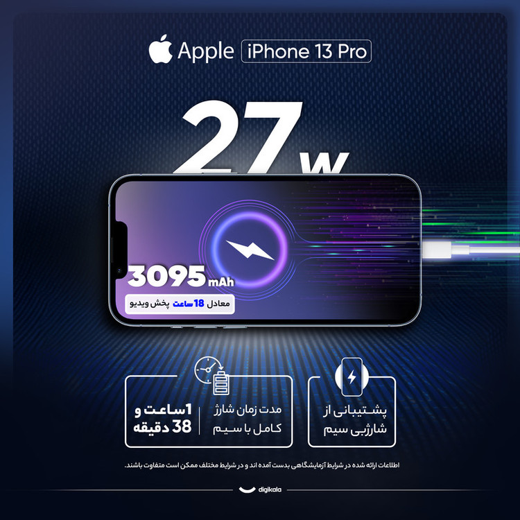 گوشی موبایل اپل مدل iPhone 13 Pro TH/A تک سیم کارت ظرفیت 256 گیگابایت و 6 گیگابایت رم - تایلند نات اکتیو