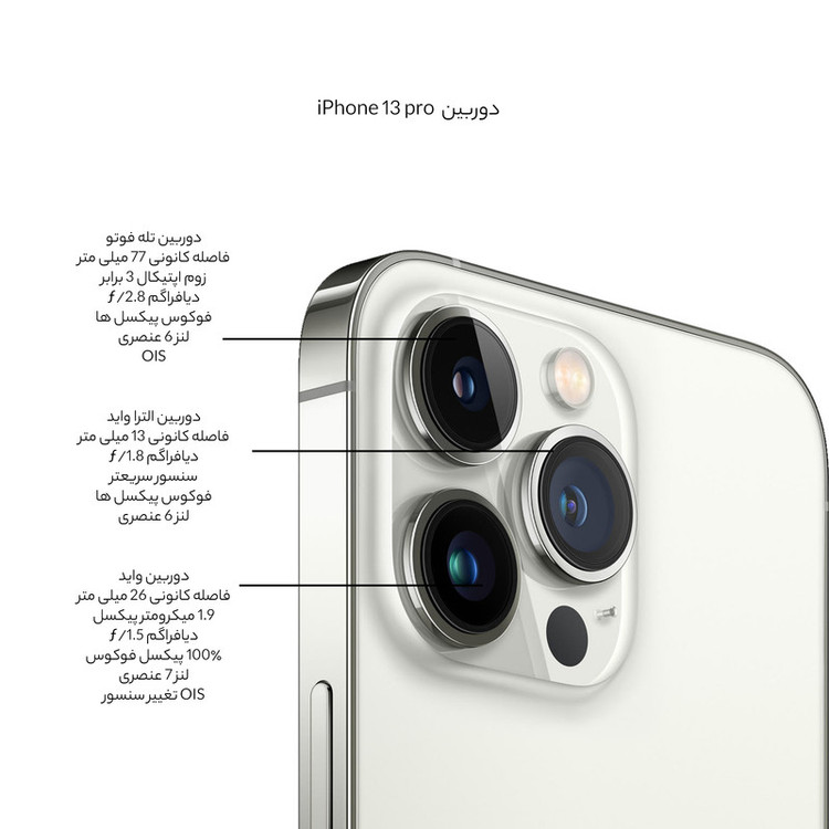 گوشی موبایل اپل مدل iPhone 13 Pro BA تک سیم کارت ظرفیت یک ترابایت و رم 6 گیگابایت - اروپا نات اکتیو