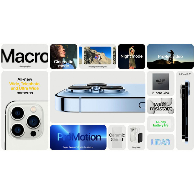 گوشی موبایل اپل مدل iPhone 13 Pro Max JP تک سیم کارت ظرفیت 256 گیگابایت و رم 6 گیگابایت - نات اکتیو